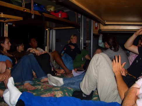 Road Trip to Yosemite in 2007. 33 people crammed on a bus: sleeping, drinking and not washing for days. Fun times. 