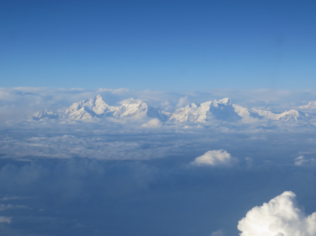 Flying over the Himalayas