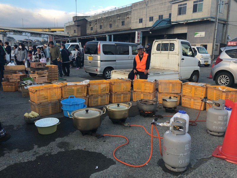Cooking sweetcorn outside gas