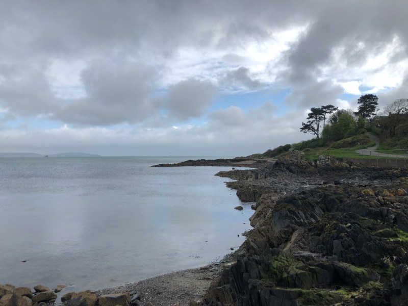 Cloudy Bangor coastline northern ireland
