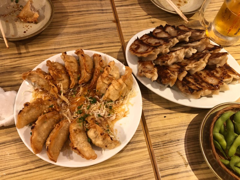 Lots of gyoza Tokyo Japan