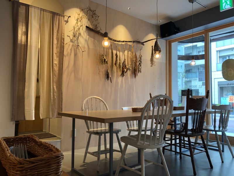 Cute cafe interior Tokyo