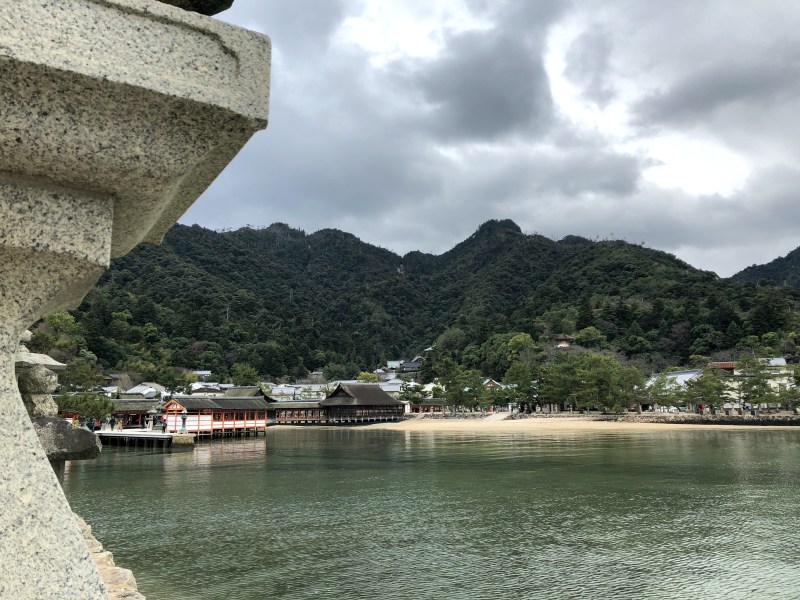 Miyjajima Hiroshima view ocean temple