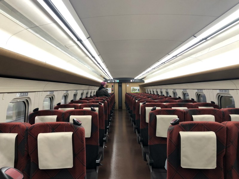 28. Kanazawa trip empty shinkansen
